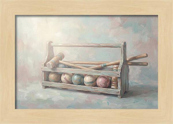Antique Croquet Balls Display