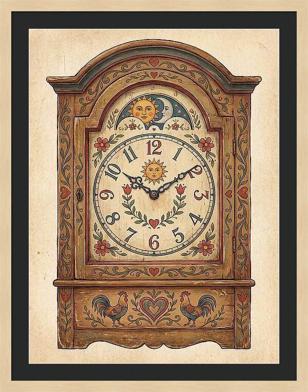 Antique Folk Clock