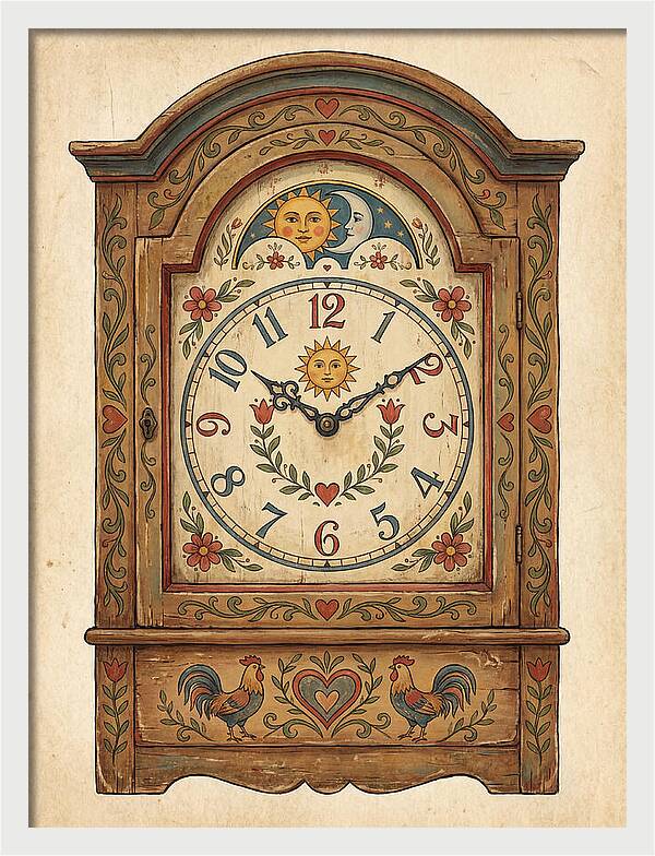 Antique Folk Clock