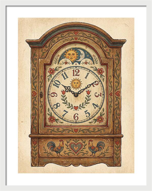 Antique Folk Clock