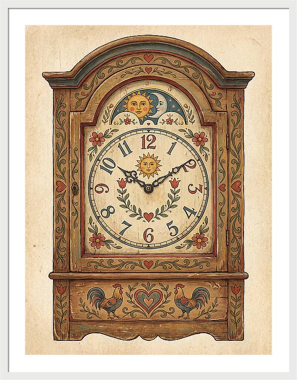 Antique Folk Clock