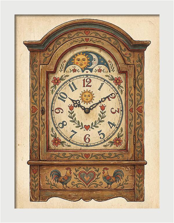 Antique Folk Clock
