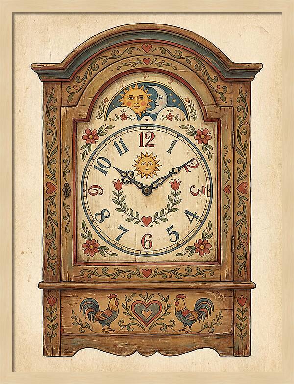 Antique Folk Clock