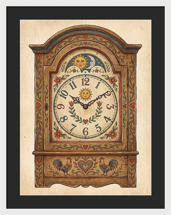 Antique Folk Clock