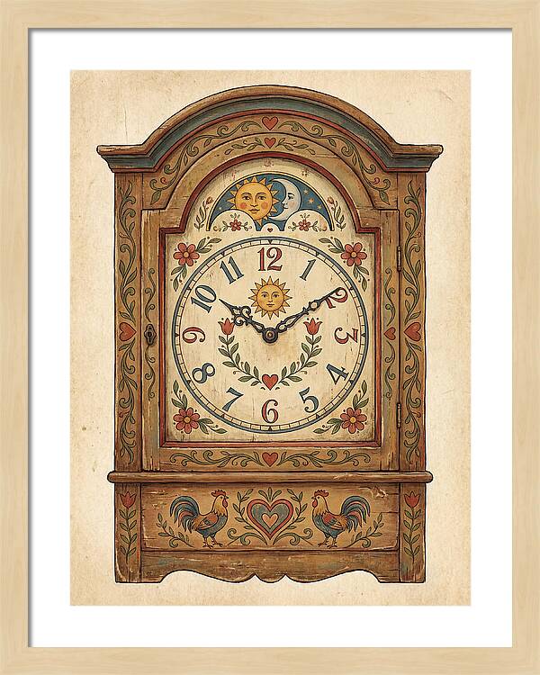Antique Folk Clock