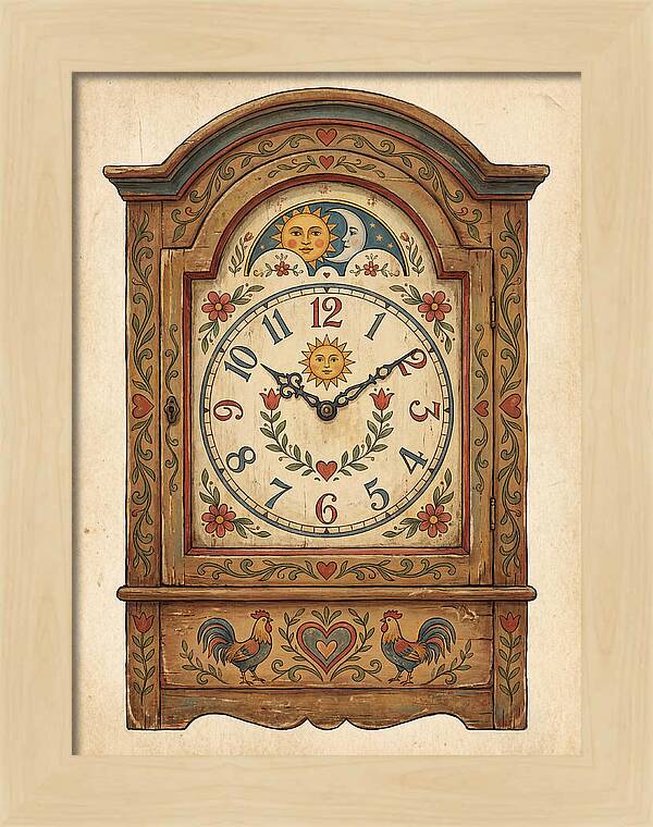 Antique Folk Clock