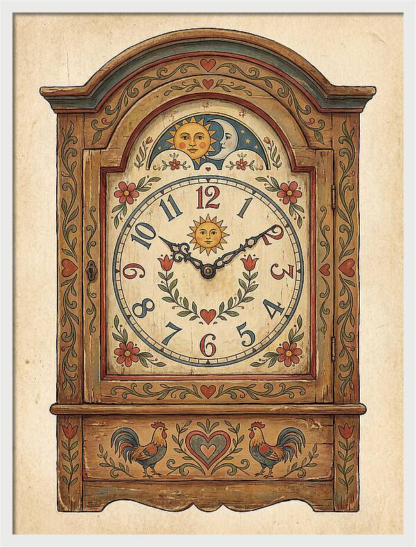 Antique Folk Clock