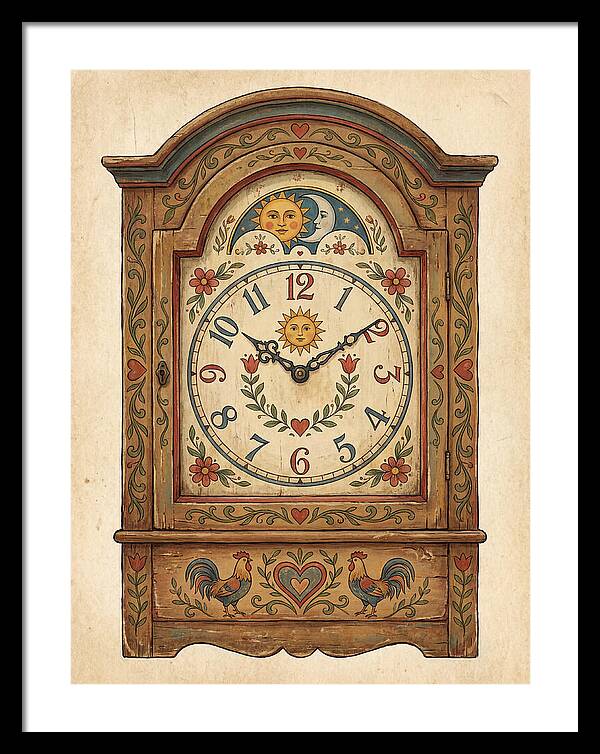 Antique Folk Clock