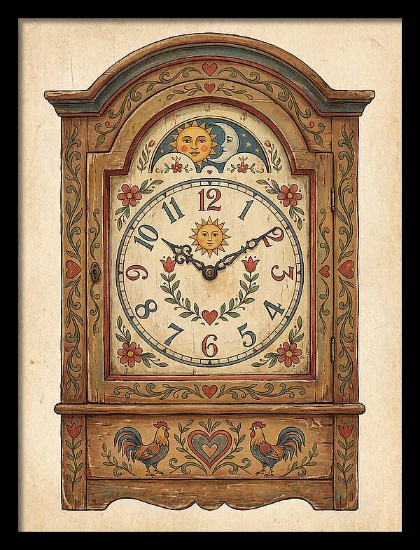 Antique Folk Clock