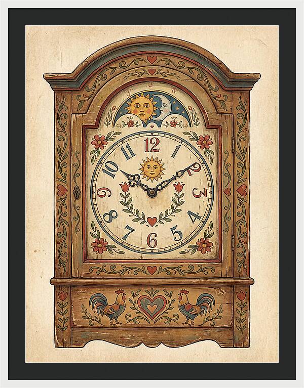Antique Folk Clock