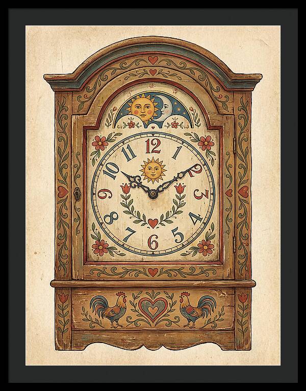 Antique Folk Clock