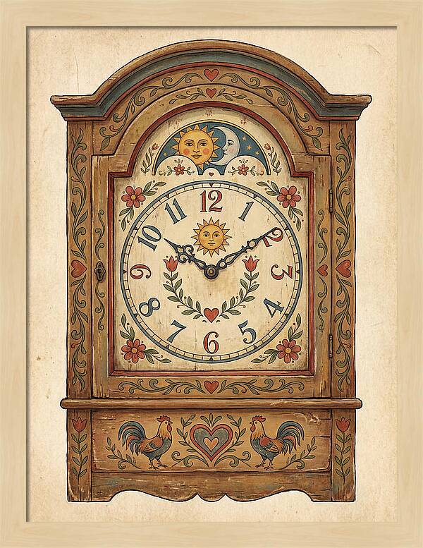 Antique Folk Clock