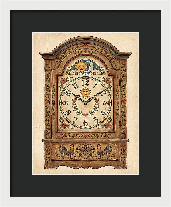 Antique Folk Clock