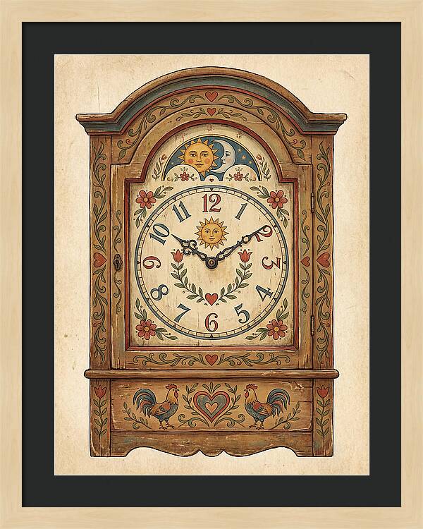 Antique Folk Clock