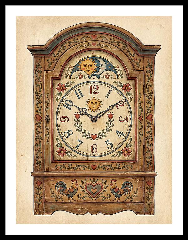 Antique Folk Clock