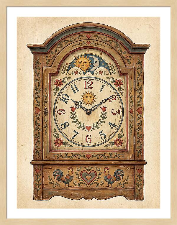Antique Folk Clock