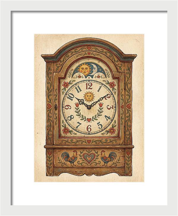 Antique Folk Clock