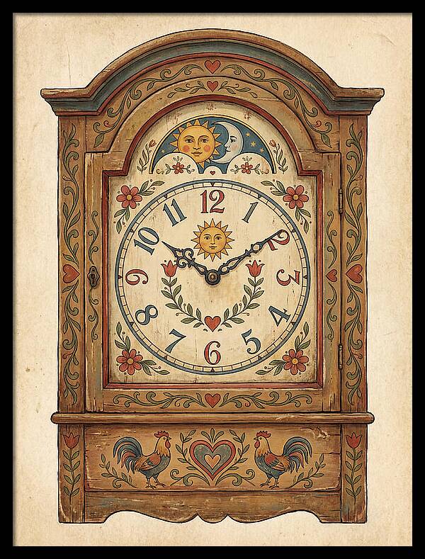 Antique Folk Clock
