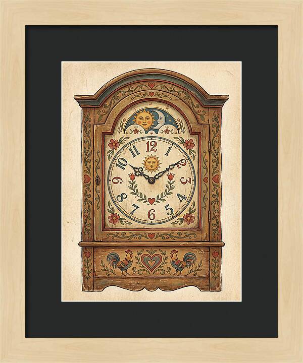 Antique Folk Clock