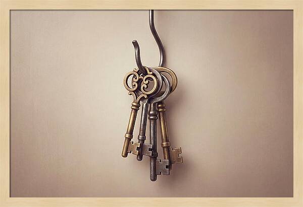 Antique Keys Hanging Elegantly