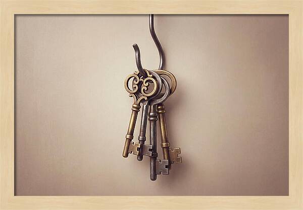 Antique Keys Hanging Elegantly