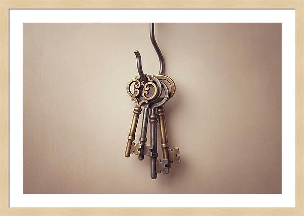 Antique Keys Hanging Elegantly