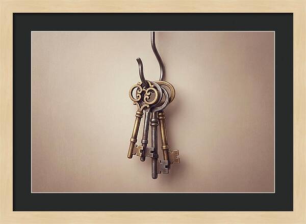 Antique Keys Hanging Elegantly