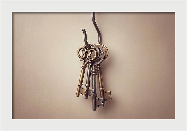 Antique Keys Hanging Elegantly