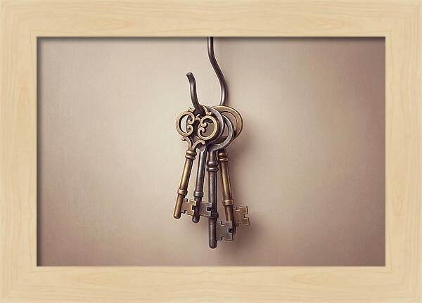 Antique Keys Hanging Elegantly