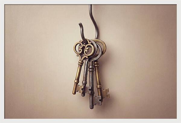 Antique Keys Hanging Elegantly