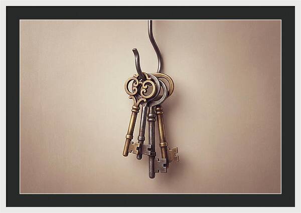Antique Keys Hanging Elegantly