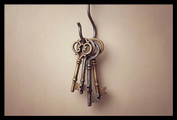 Antique Keys Hanging Elegantly