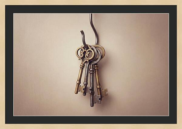 Antique Keys Hanging Elegantly