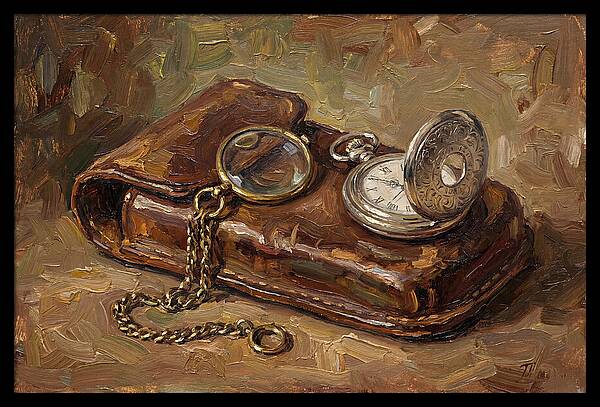 Antique Monocle And Pocket Watch