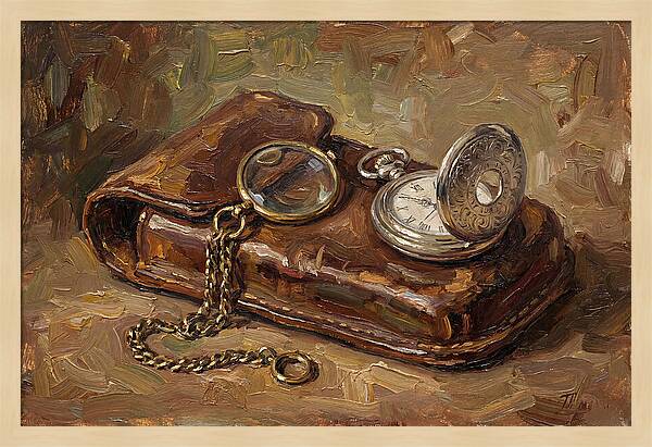 Antique Monocle And Pocket Watch