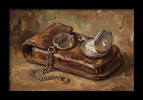 Antique Monocle And Pocket Watch