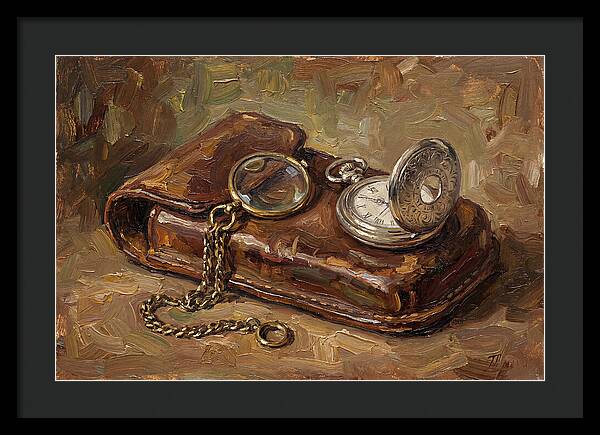 Antique Monocle And Pocket Watch