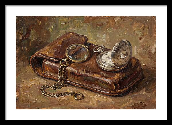 Antique Monocle And Pocket Watch