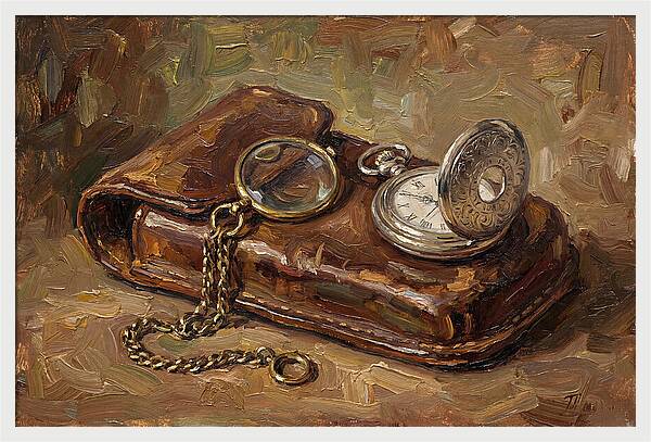Antique Monocle And Pocket Watch