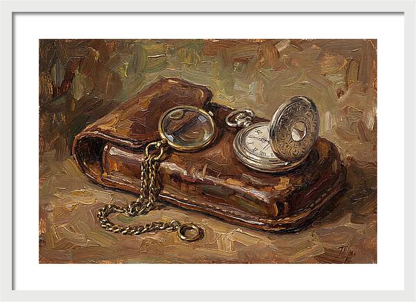 Antique Monocle And Pocket Watch