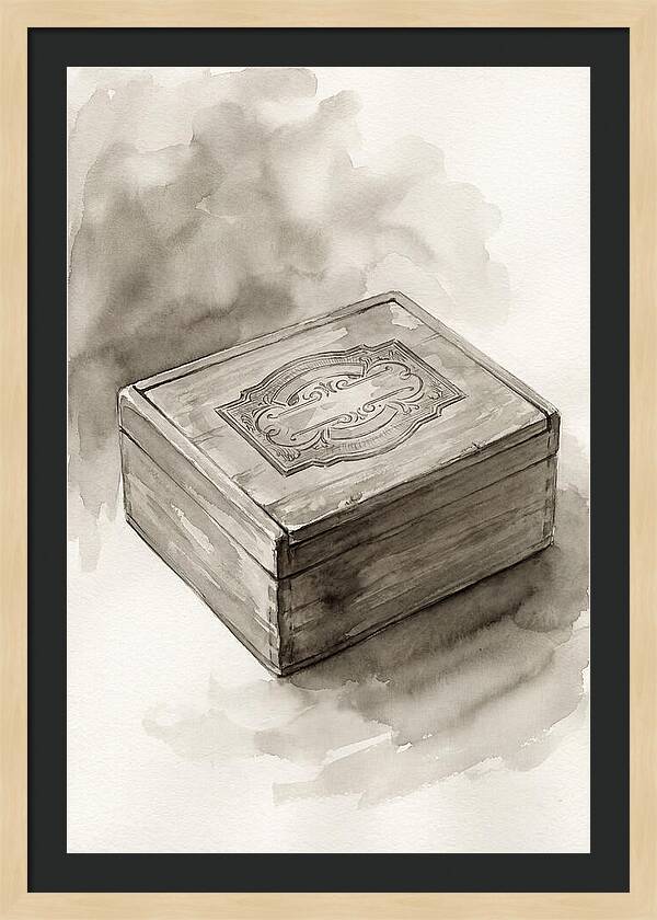 Antique Wooden Cigar Box