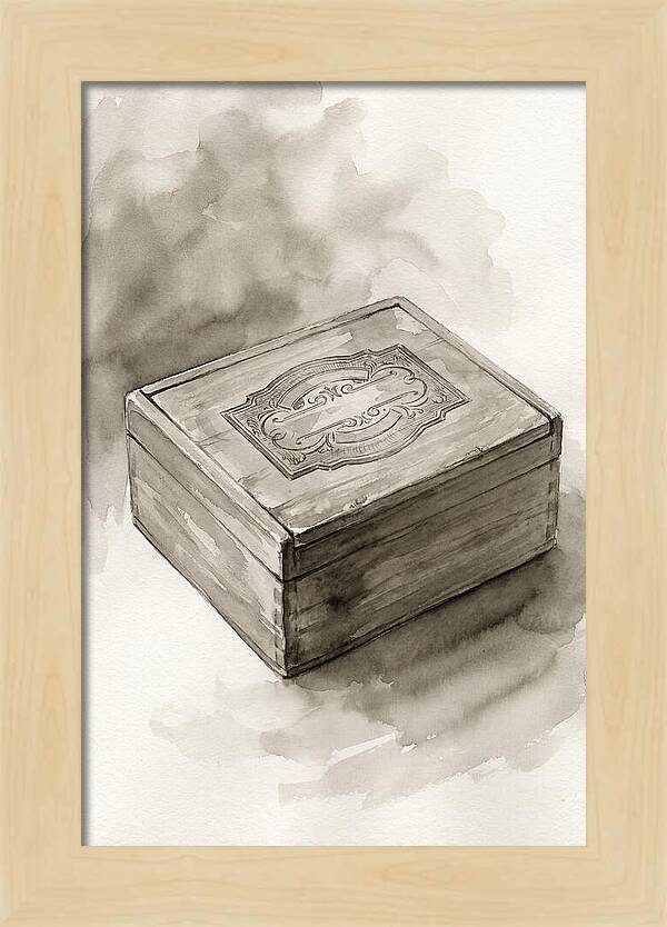Antique Wooden Cigar Box