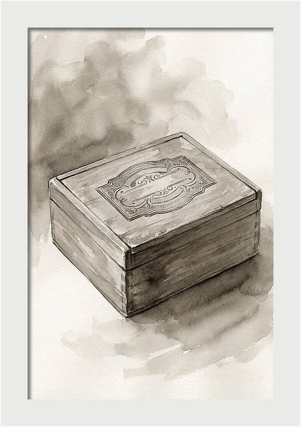 Antique Wooden Cigar Box