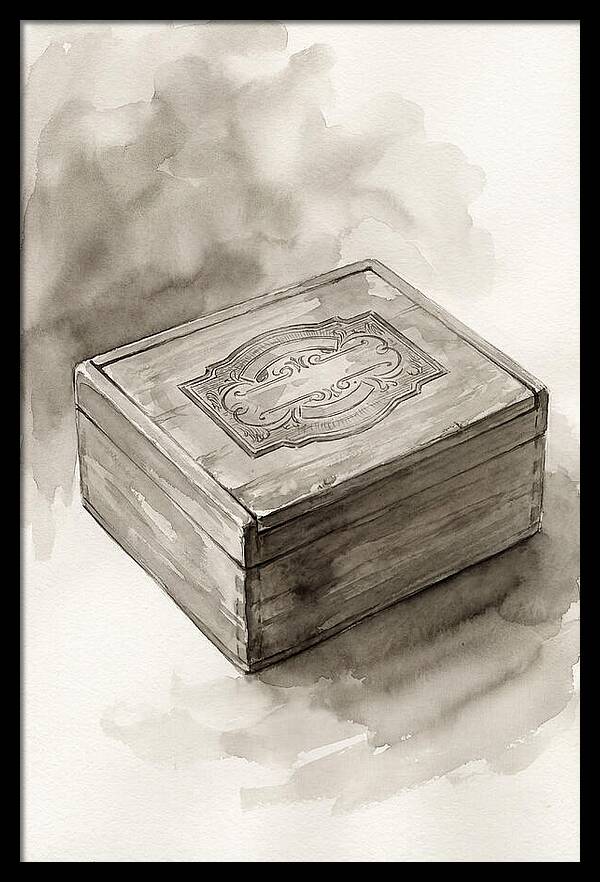 Antique Wooden Cigar Box