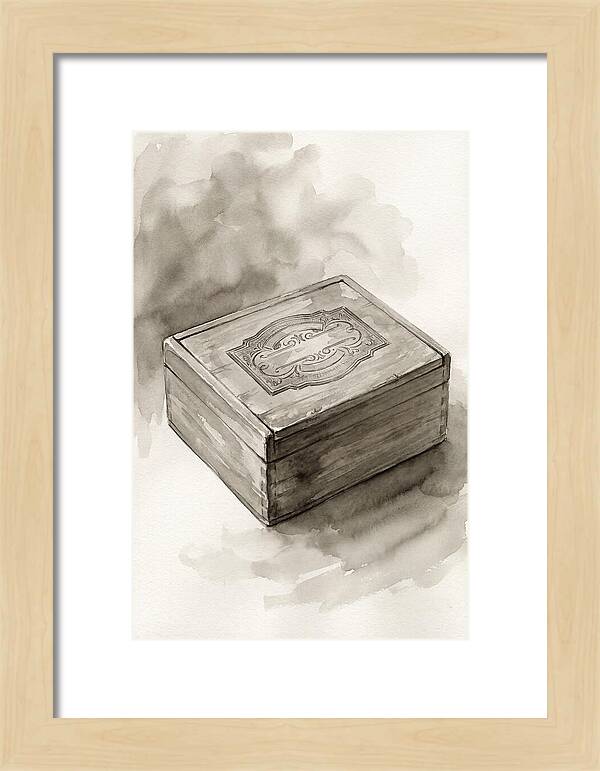 Antique Wooden Cigar Box