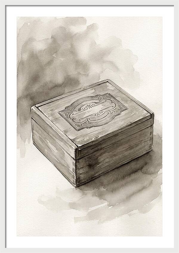 Antique Wooden Cigar Box