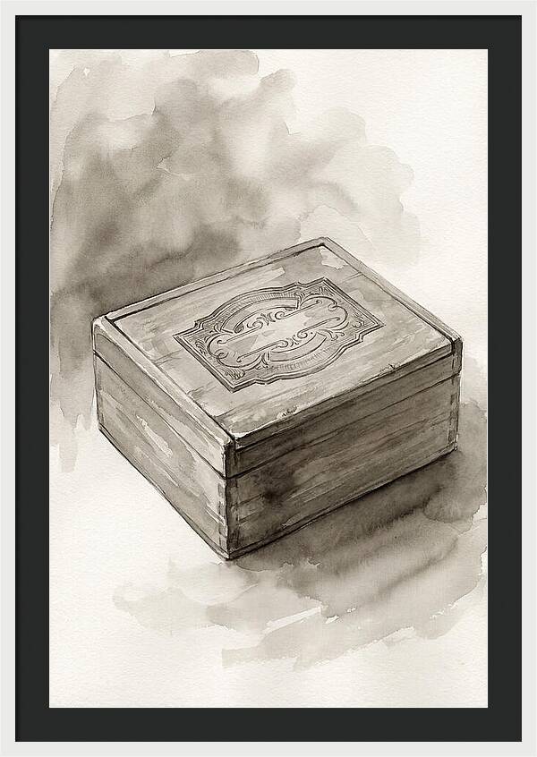 Antique Wooden Cigar Box