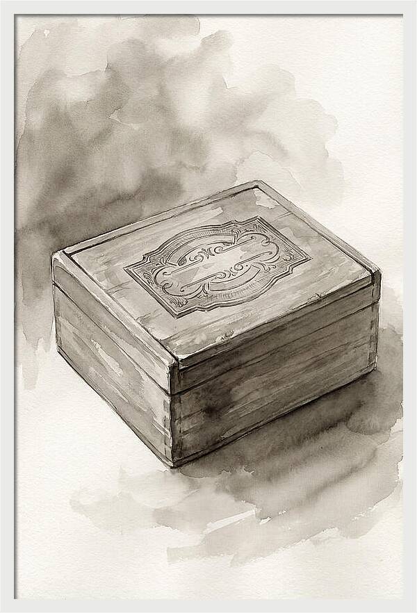 Antique Wooden Cigar Box