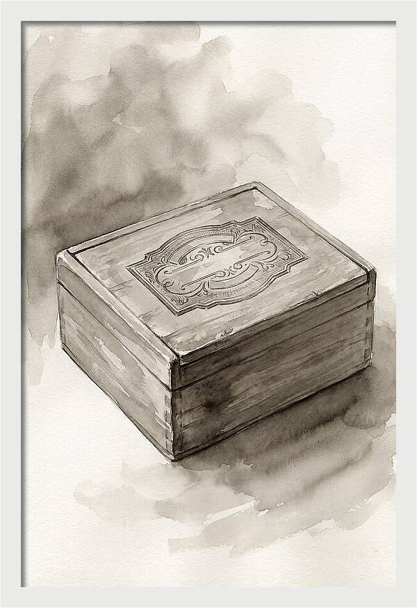 Antique Wooden Cigar Box