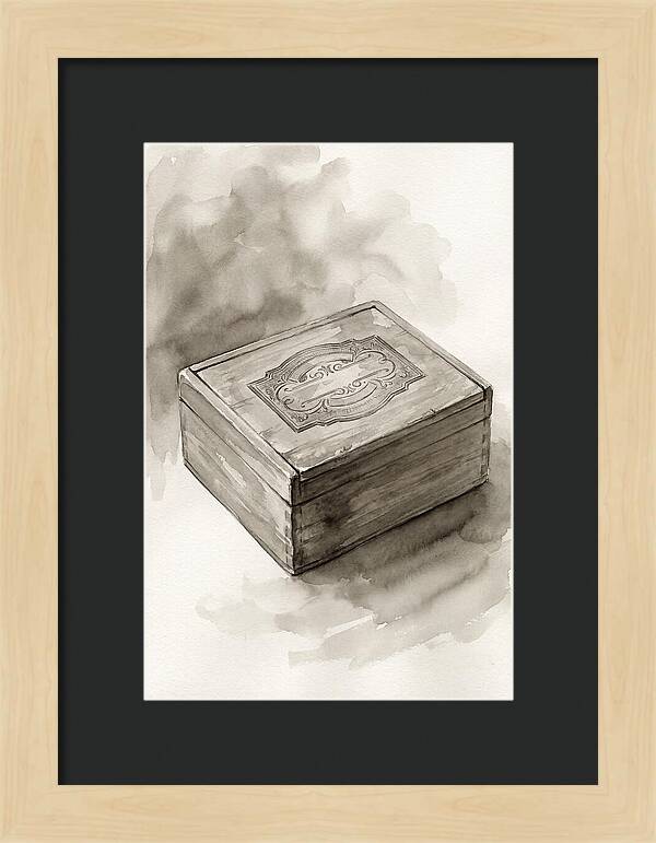 Antique Wooden Cigar Box